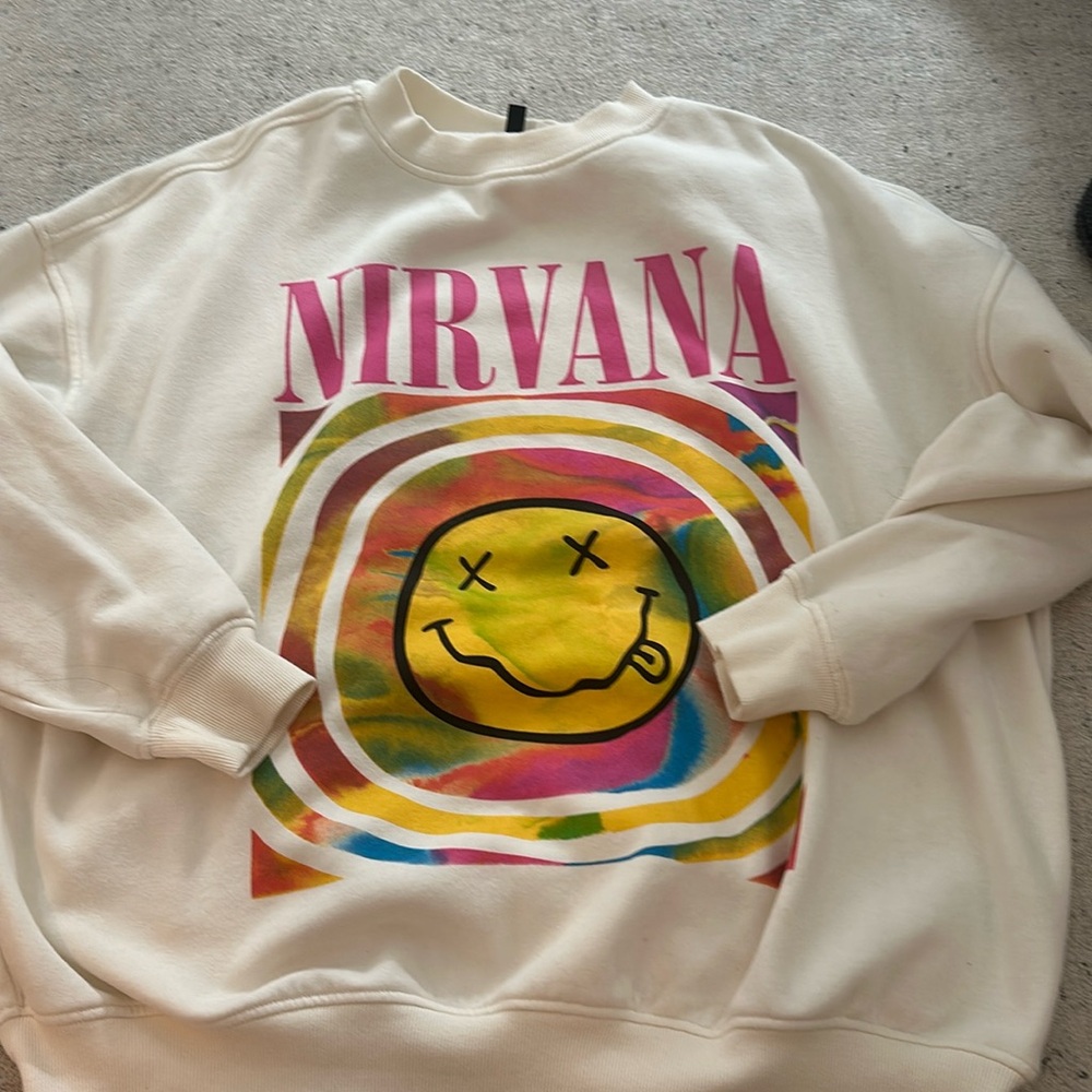 h and m sweatshirt nirvana